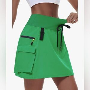 💚💚 Green Athletic Cargo Utility Skirt